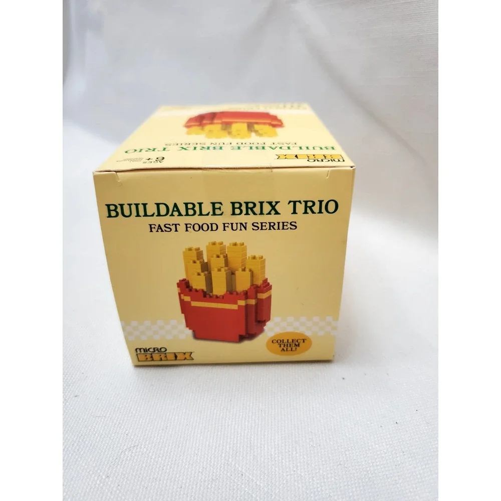 211 PC‎ Micro Buildable Brix Trio - French Fries - Fast Food Fun Series - Age 6+
